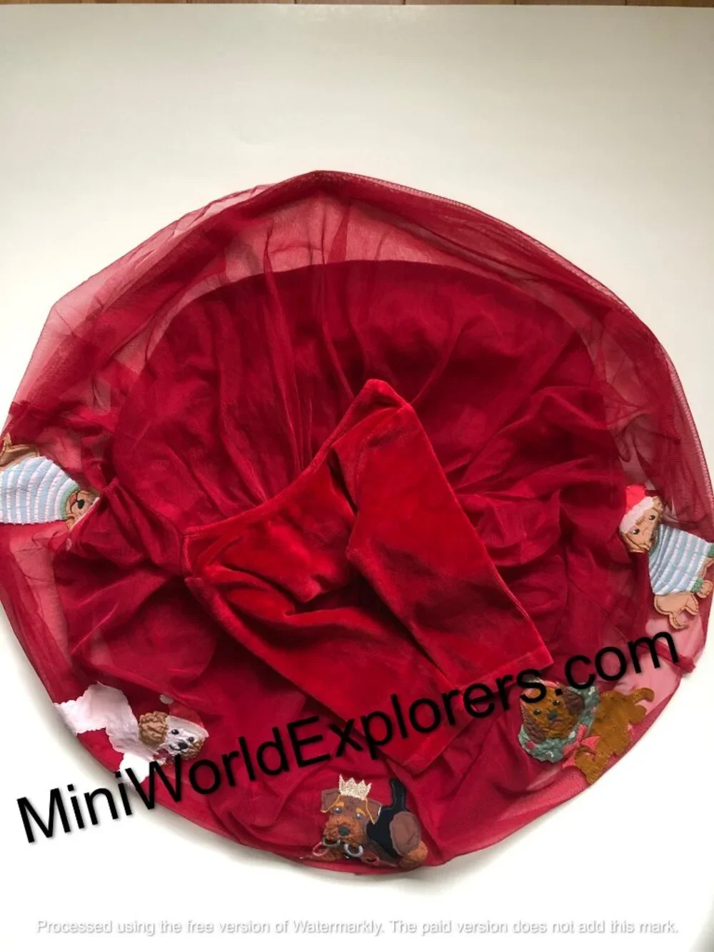NWOT Mini Boden Velvet Tulle Appliqué Dress